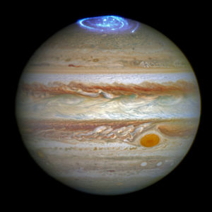This full-disc image of Jupiter was taken on 21 April 2014 with Hubble's Wide Field Camera 3 (WFC3).