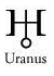 Uranus astro sign glyph