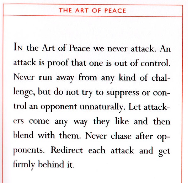 art of peace we never attack